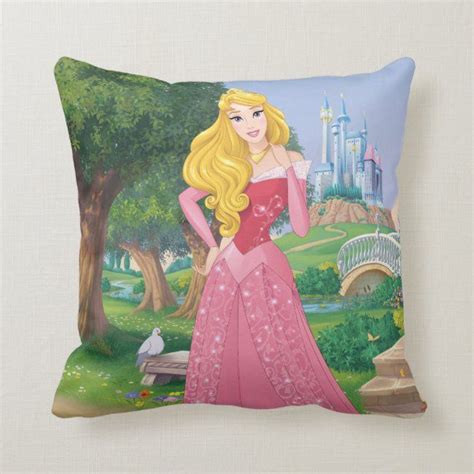 Princess Aurora Throw Pillow Zazzle Throw Pillows Princess