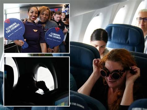 Total Solar Eclipse Tough To See From Special Delta Flight 30k Feet Above — But Passengers Still