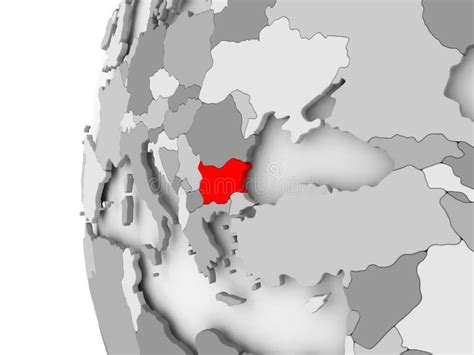 Bulgaria on grey globe stock illustration. Illustration of symbol ...