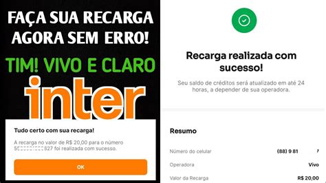 COMO COLOCAR CRÉDITO NO CHIP PELO BANCO INTER COMO FAZER RECARGA NO