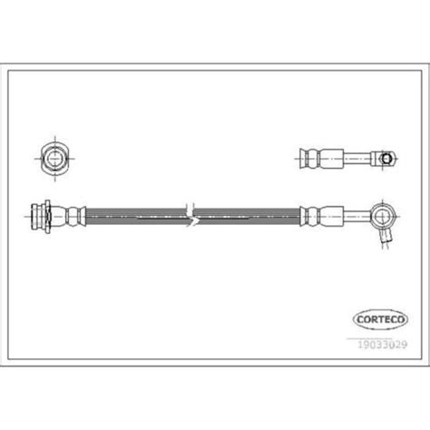 CORTECO Bremsschlauch Bremsleitung vorne für Nissan Patrol GR V Wagon