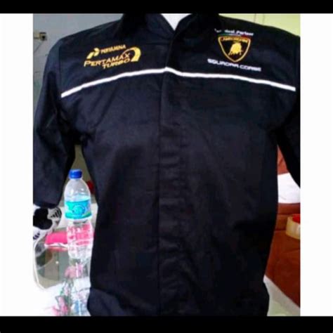 Jual Seragam Pertamina Spbu Baju Kemeja Pertamax Turbo Hitam Kota