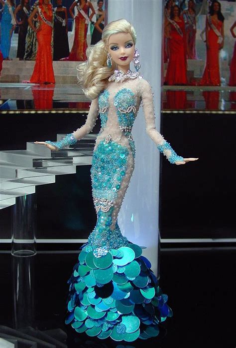 ๑Miss Sanibel Island 2011 Barbie gowns Barbie miss Barbie dolls