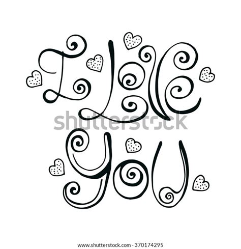 Vector Hand Written Love You Letters Stock Vector Royalty Free