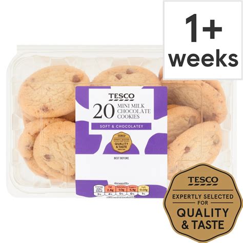 Tesco Mini Milk Chocolate Cookies 20 Pack Tesco Groceries