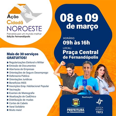 Ação Cidadã Noroeste terá dois dias de serviços para população na