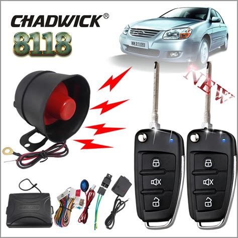 Chadwick 8118 For Kia Cerato 15 Flip Key Car Alarm System Universal With Siren One Way Auto