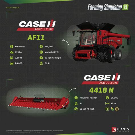 FS25 John Deere 3650 Case IH AF11 New Brand