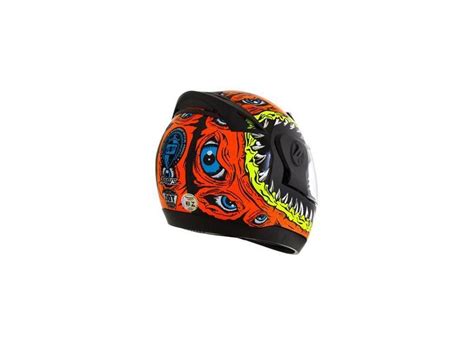 Capacete Evolution G6 788 Jaws E Laranja Pro Tork o Melhor Preço é