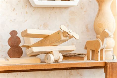 Wooden Model of a Vintage Airplane Stock Photo - Image of equipment, creativity: 173966772