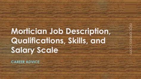 Mortician Job Description, Skills, and Salary Scale