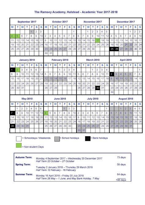 Term Dates - The Ramsey Academy, Halstead