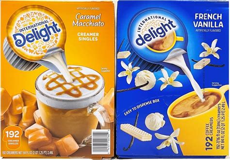 International Delight Creamer Singles Variety Two Pack Bundle 1 Flavor Includes