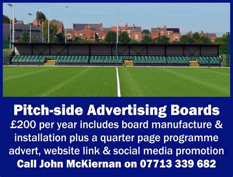 St Helens Town AFC On Twitter Pitch Side Advertising Boards Are A