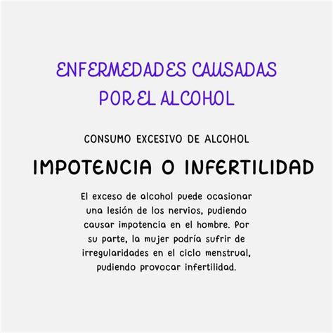 Enfermedades Causadas Por El Alcohol Infertilidad Nursing Apuntes