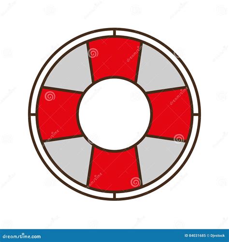 Cartoon Life Buoy Safety Travel Stock Illustration Illustration Of