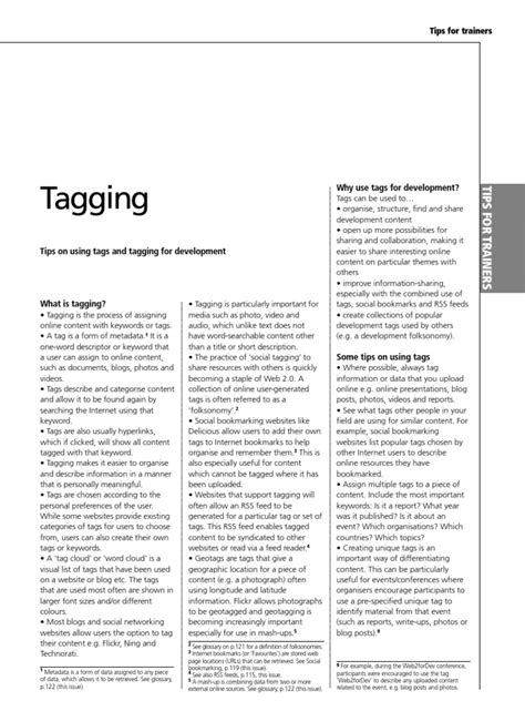 tips   tags effectively  organize  share development