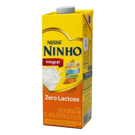 Leite Uht Integral Zero Lactose Ninho Forti Caixa Tampa L