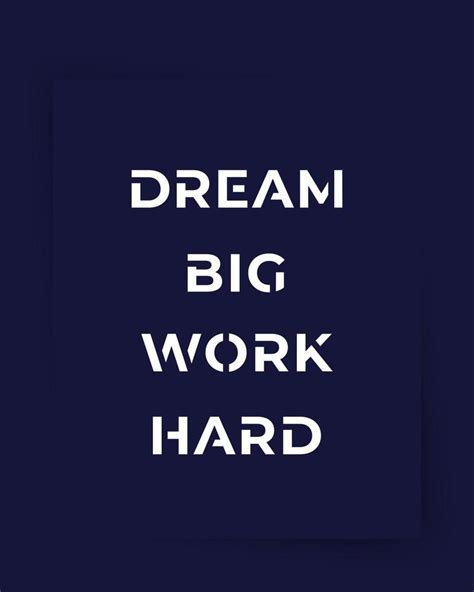 Motivation Quote Dream Big Work Hard Vector Art 3658309 Vector Art