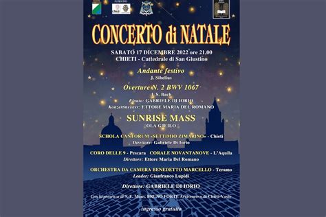 A San Giustino Di Chieti Il Concerto Di Natale Della Schola Cantorum