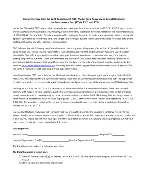 Fillable Online CJR Data Request And Attestation Form CJR Data Request