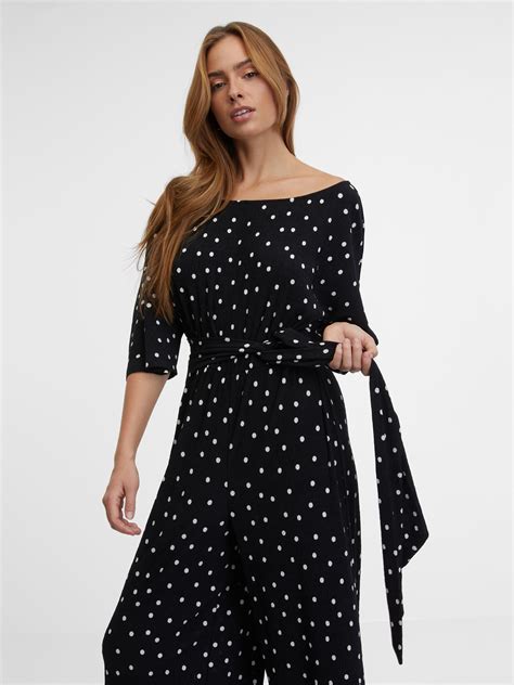 Schwarzer Polka Dot Damen Overall Orsay Orsay De Der Offizielle E