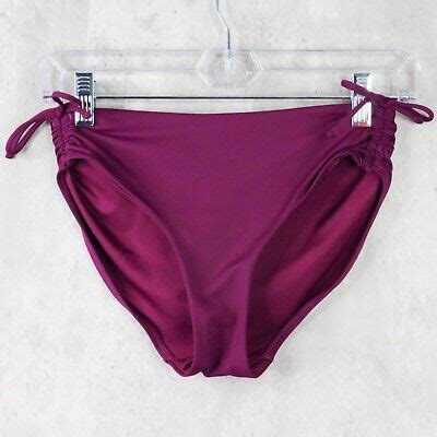 Athleta Bikini Bottom Womens Size Xs Velvet Plum Cinch Full Bottom Swim