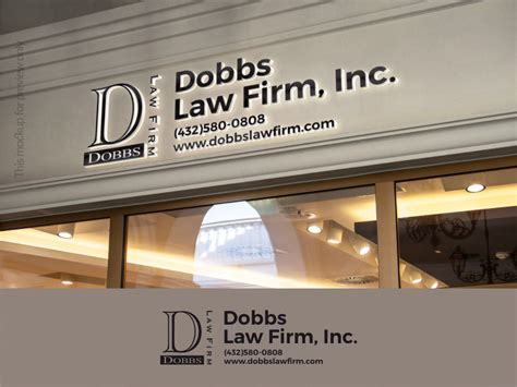 Playful Colorful Law Firm Signage Design For The Dobbs Law Firm Inc