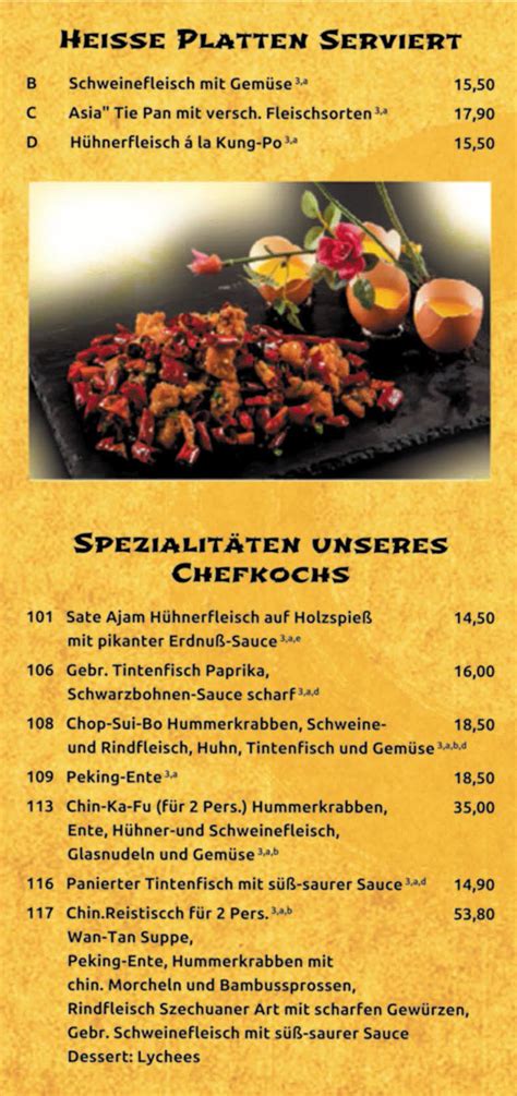 Speisekarte Nanking China Restaurant Neuwied