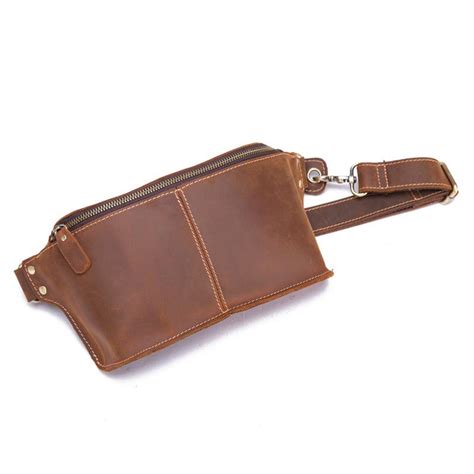 Vintage Leather Fanny Pack Mens Waist Bag Hip Pack Belt Bag For Men Iwalletsmen