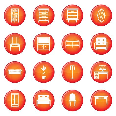 Furniture Icons Vector Set 5317011 Vector Art At Vecteezy