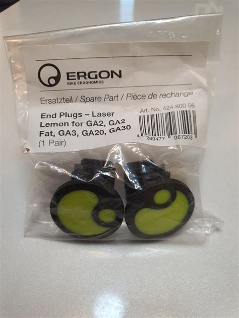 Rare Ergon Lime Green Black End Plug For GA2 GA3 GA20 GA30 FAT