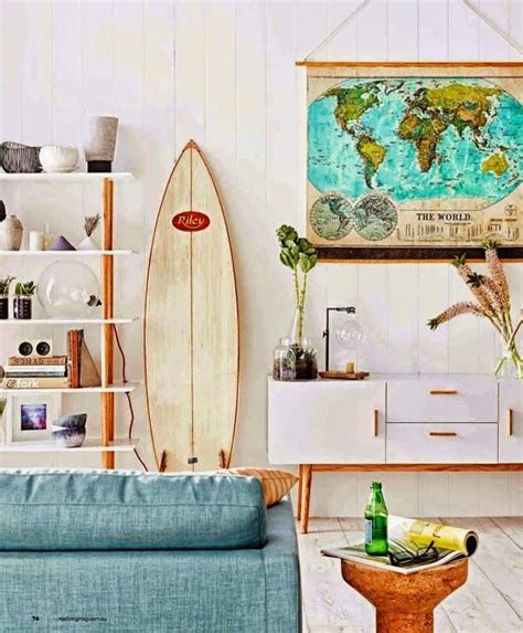 Surf Inspired Home Decor Retro Home Decor Coastal Living Rooms Surf