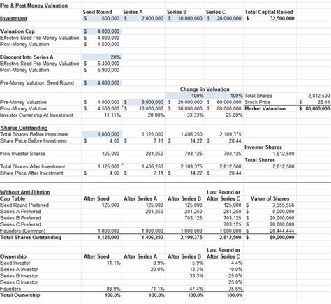 Financial Model Various Rounds Of Investment Affecting Ownership