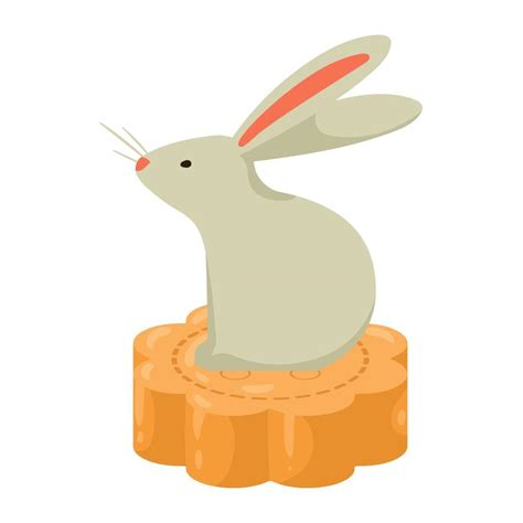 mooncake with rabbit mid autumn 11234170 Vector Art at Vecteezy