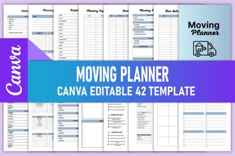 Editable Moving Planner Canva KDP Graphic By Rahimaartwork077