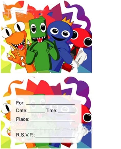 Rainbow Friends Invitaciones Cumplea Os Infantil Rainbow Friends