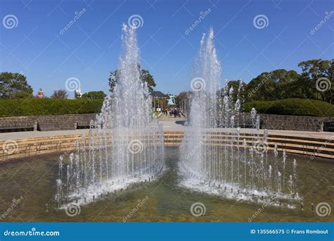 Fountain of Peace at Nagasaki Peace Park in Nagasaki, Japan Editorial ...