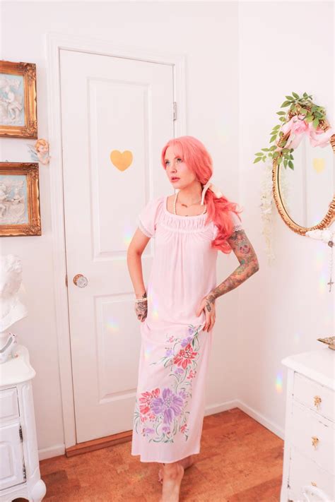 Vintage Flower Princess Style Nightgown By M Lingerie Medium Etsy