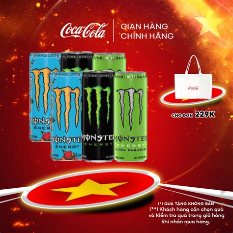 Hộp 6 Lon Nước Tăng Lực Giải Khát Monster Mix 3 Vị Monster Energy