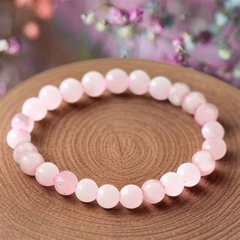 Bracelet Quartz Rose Perles De Mm Lithotherapie Naturaso