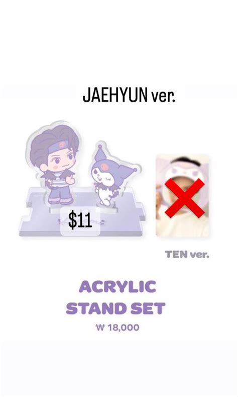 [sharing] Nct Jaehyun Sanrio Party Package And Acrylic Set Hobbies And Toys Memorabilia