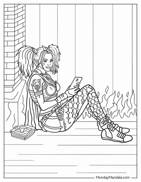 20 Harley Quinn Coloring Pages Free Pdf Printables