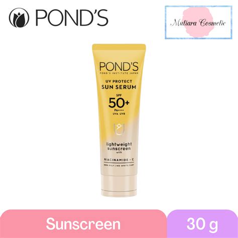 Jual Ponds UV Protect Sun Serum SPF50 PA UVA UVB Lightweight