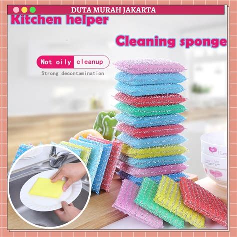 Jual Spons Cuci Piring Warna Warni Spon Sponge Sabut Jaring Alat