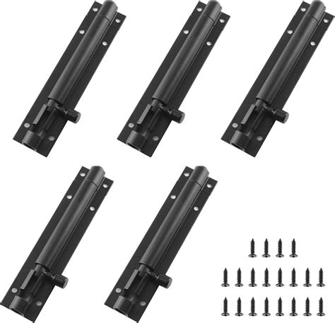 Amazon BokWin 5Pcs Black Slide Bolt Latch Lock 4 Inch Black Heavy