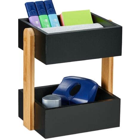 Relaxdays Schreibtisch Organizer Offene F Cher Bambus Mdf