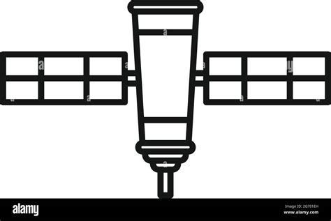 Vector De Contorno Del Icono De La Estaci N Espacial De Cohetes