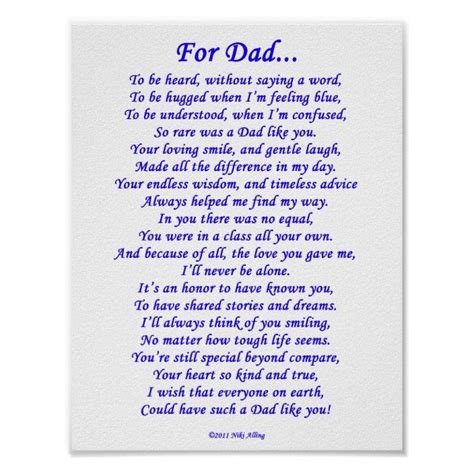 Personalized Dad Poem Father My Hero Digital Print Father Poem Father