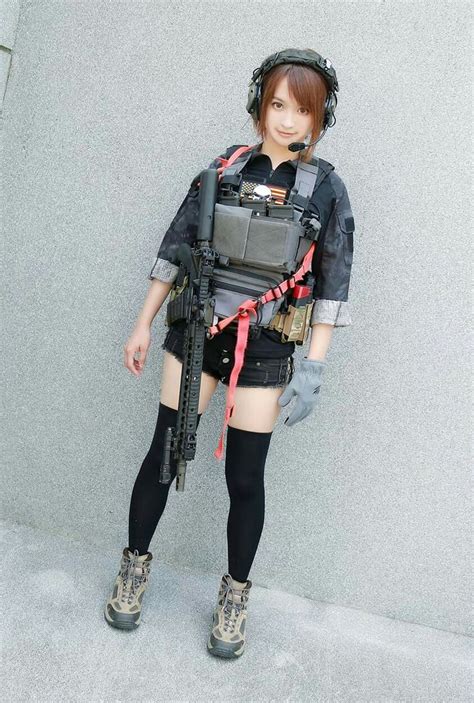 Aor Weapon Action Women S Fashion Punk Military Cosplay Style